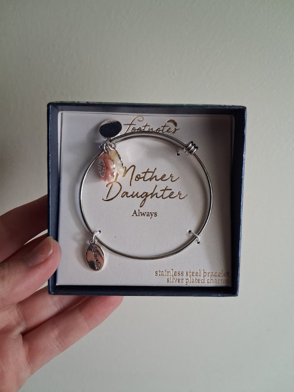 Footnotes Mother Daughter bangle bracelet